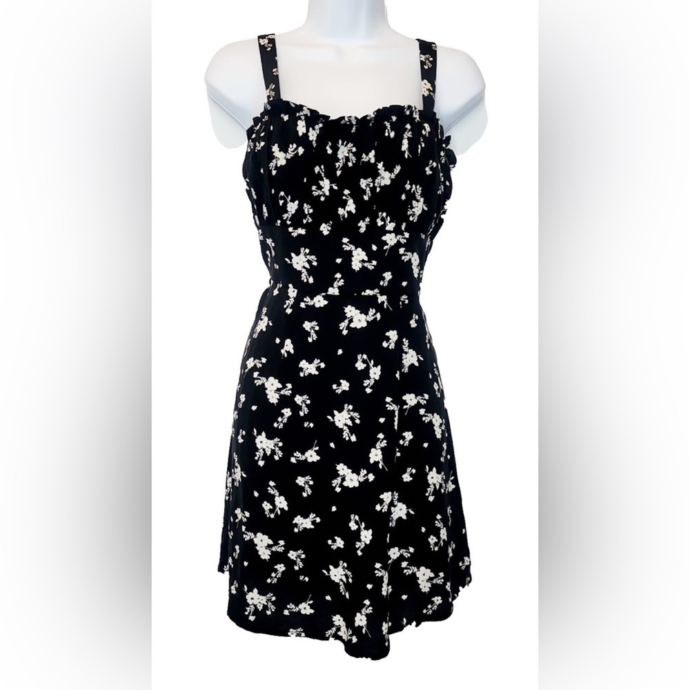 TRIXX Black Dress with White Flower Print